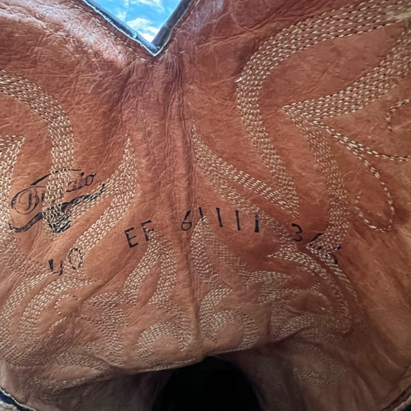 Vintage Buffalo Unique All Over Crack Effect Leather Cowboy Western Boots -M 40 - Picture 11 of 11